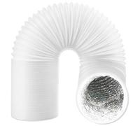 Spares2Go Vent Hose For Indesit Tumble Dryer Pvc Aluminium Foil Insulated Duct Outlet Pipe (4" X 2.5M)