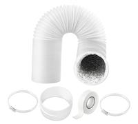 SPARES2GO Vent Hose for Logik Air Conditioner 5" x 6m PVC Aluminium Foil Insulated Portable Duct Outlet Pipe Extension Kit