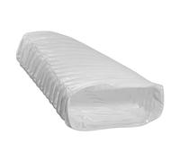 SPARES2GO Vent Hose Rectangle PVC 3M Long Rectangular HVAC Flexible Duct Pipe (206mm x 62mm)