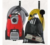 Spares2go Wall Mount Hook Storage Rack Brackets compatible with Karcher Vacuum Cleaner + Tool Bag