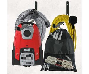 Spares2go Wall Mount Hook Storage Rack Brackets compatible with Karcher Vacuum Cleaner + Tool Bag