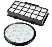 Spares2Go Washable Round Hepa Filter Kit For Rowenta Silence Force X-Trem Power Cyclonic Vacuum Cleaner