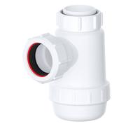 SPARES2GO Waste Bottle Trap 38mm Shallow Bathroom Kitchen Sink Basin Bidet Urinal Seal (40mm 1.5")