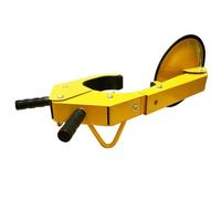 Spares2Go Wheel Clamp Security Lock Trailer Caravan Motorhome Car Van Heavy Duty Yellow Uk