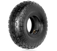 SPARES2GO Wheelbarrow Wheel Tyre and Inner Tube (4.10-4 3.50-4, 35PSi) 4inch