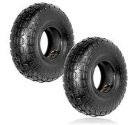 SPARES2GO Wheelbarrow Wheel Tyre and Inner Tube (4.10-4 3.50-4, 35PSi) 4inch x 2