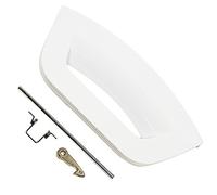 SPARES2GO White Door Handle Catch Kit for Hotpoint Washing Machines