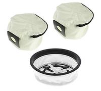 SPARES2GO Zip Cloth Reusable Dust Bag (2 x Bags) + 11" Filter for Numatic Henry Hetty 160 Series Cordless Vacuum Cleaner