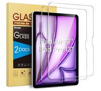 SPARIN 2 Pack Screen Protector for iPad Air 13 Inch M3 2025/ M2 2024 and iPad Pro 13 Inch M4 2024, Tempered Glass Film, Scratch Resistant, HD Clear