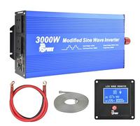 Spark 3000W Power Inverter Modified Wave DC 12V to 240V AC Converter with LCD Display, Remote Control and Silent dual Fan