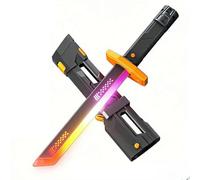 Spark Effect Sword, 17.7" Auto-Eject Blade with LED Mist/Fog, Motion-Activated Sound Effects & Realistic Sparks, USB-C Rechargeable Prop for Cosplay, Raves, Halloween & Collectors