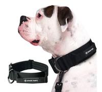 Spark Paws Tactical Dog Collar - Premium Quality Collar, Robust and Durable Design for Large, Strong Breeds - Pitbulls, Boxers - Black, L