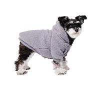 Spark Paws Teddy Dog Jumper - Cuddly Sherpa Vest with Warm Fleece Lining, Winter Coat for Small, Medium & Large Dogs, XL, XXL, Grey, M