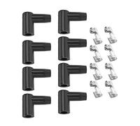 Spark Plug Coil Boot Terminal Kit 90 Degree HEI Distributor and Coil Boot Spark Plug Ignition Wire 6mm 7mm 8mm 9mm 10mm (8Pcs)