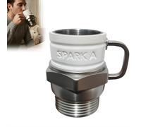 Spark Plug Mug, Engine Spark Plug Design Coffee Mug, 12oz Ceramic Personalized Automotive Coffee Mugs, Cool Auto Themed Cup for Car Enthusiasts, Mechanics & Garage Lovers Gift