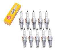 Spark plug set NGK 10x CR7E resistor 19mm long thread Ø 10mm 4509 / 4578 / 7513