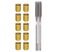 Spark Plug Thread Hole Repair Tools, M12 and 1.5 Thread Insert Repair Kit Stainless Steel Thread Sleeve Set for Engine Internal Thread Hole Restoration Mechanical Maintenance Tool