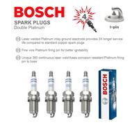 Genuine OE BOSCH 0242245576 / FR5KPP332S DOUBLE PLATINUM Spark Plug 2 Pack