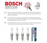 Spark Plugs Set 4x fits MERCEDES B180 W246, W247 1.3 1.6 2011 on Genuine Bosch