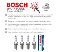 Spark Plugs Set 4x fits RENAULT GRAND SCENIC 1.6 2.0 04 to 16 Bosch 7700274154