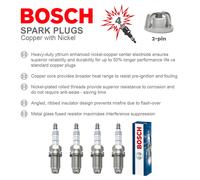 Bosch 0242235668 Spark Plug Fits Saab Seat Skoda Ssangyong Toyota Vauxhall VW