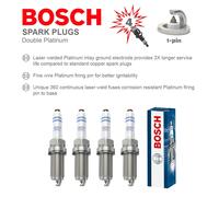 Spark Plugs Set 4x fits SKODA OCTAVIA Mk3 1.8 2.0 12 to 20 CJSA Genuine Bosch