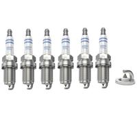 Spark Plugs x 6 Bosch Double Platinum Fits Porsche 911 997 3.6 Turbo GT2 GT2 RS