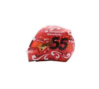 Spark Scuderia Ferrari F1 Team, Official 2024 Model Looksmart, Carlos Sainz Mexican GP Winners Special Edition Mini Helmet, 1/5 Scale With Box