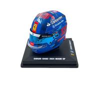 Spark Scuderia Ferrari, Official Looksmart Model, Carlos Sainz Miami GP Special Edition, 1/5 Scale Mini Helmet With Box