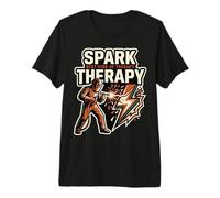 Spark Therapy Welding Sparks Quote Design Premium T-Shirt