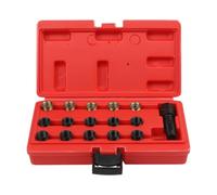 Spark Thread Repair Kit, M14x1.25 Helical Insert Set with Reamer Tap for Cars Lawnmowers Engines, 16-Piece High Carbon Steel Tool Box