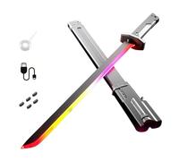 Spark Warblade LED Light-Up Sword Toy - Flashing Lights & Spark Effects, Realistic Sound, Safe ABS Material, Perfect for Kids Cosplay, Halloween Costumes & Outdoor Adventure Games UK (Gray)