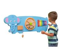 SPARK & WOW Elephant Activity Wall Panel, Ages 18m+ | Montessori Sensory Wall Toy, 3 Activities, Busy Board, Toddler Room Décor
