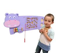 SPARK & WOW LEARNING ADVANTAGE Hippo Activity Wall Panel - 18m+ - Toddler Activity Center - Wall-Mounted Toy - Busy Board Decor for Bedrooms, Daycares and Play Areas