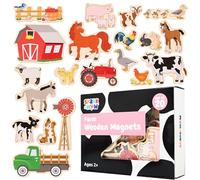 SPARK & WOW Wooden Magnets- Farm - Set of 20