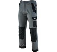 SPARK X Combat Cargo Work Trousers Men - Durable, Lightweight, Breathable & Triple Stitched - Multi Pocket, Knee Pad Workwear Safety Cargo Pants - Black/Grey