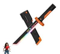 Sparkblade Sword.Master Sword, Fake Katana with Smoke, Swords Toys with LED Light and Sound, for Cosplay, Halloween, and Display (Orange)