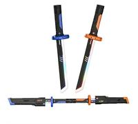 Sparkblade Sword with Sparks,Spark Blade Sword,Realistic Smoke,Sparks on Draw,with Multicolor LED Lights,Perfect for Halloween Costume Display (Blue+Orange)