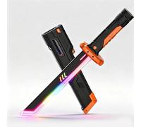 Sparkblade Sword with Sparks, Sparking and Spark Sword for Adults with LED Light & Sound, 17.3 Inch Neon for Cosplay, Halloween (Orange)