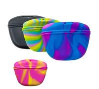 -SparkDog- Collars K9 Snack Sack Clip On Silicone Dog Training Treat Pouch with Magnetic Closure (Pink Swirl)