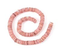 Sparkeads 1 Strand Flat Round Shell Beads Natural Shell Beads 10mm Disc Coin Shells Bead Dyed Heishi Loose Spacer Bead for Necklace Bracelet DIY Jewelry Making,Pink