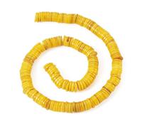 Sparkeads 1 Strand Flat Round Shell Beads Natural Shell Beads 10mm Disc Coin Shells Bead Dyed Heishi Loose Spacer Bead for Necklace Bracelet DIY Jewelry Making,Gold