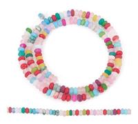Sparkeads 1 Strands Natural Stone Beads 4x2mm Frosted Rondelle Gemstone Beads Loose Spacer Bead for DIY Necklace Earring Bracelet Jewelry Making