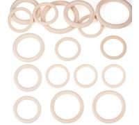 Sparkeads 10 Pcs Wooden Hoops for Crafts,Macrame Rings for DIY,Unfinished Smooth Wooden Circles for Crafts,Wood Pendant Connectors for Jewelry Making Wind Chimes Hanging Baskets Houses Decoration