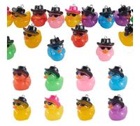 Sparkeads 16Pcs Mini Resin Duck Charms Cute Tiny Animals Charms Bulk DIY Handmade Duck Beads for Bracelet Dangle Pendant Necklace Earrings Keychain Crafts Gifts Party Home Office Desktop Decor