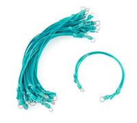 Sparkeads 20 pcs 10.55 Inch Unfinished Braid Bracelet Cord Adjustable Waxed Polyester Bracelet Cords for Friendship Bracelets DIY Jewelry Making,Light Sea Green