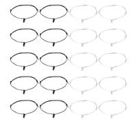 Sparkeads 20 pcs Adjustable Braid Bracelet Cord Black White Half Finished Nylon Bracelets Rope with Open Jump Rings for Friendship Bracelet DIY Jewelry Crafts Making