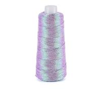 Sparkeads 200g Metallic Macrame Threads Crochet Polyester Cord 1.5mm Crochet Yarn Sparkling Braided String for Knitting Waving Crocheting Bag Gift Wrapping Craft,Lilac