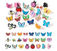 Sparkeads 24 Pcs Cute Pencil Topper Butterfly Ladybird Bee Pencil Clips Insect Flying Animal Pen Charms for Classroom Prizes Game Rewards Party Favors Office