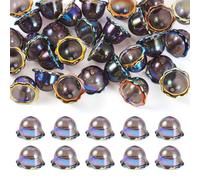 Sparkeads 30 Pcs Acrylic Flower Beads Caps Wind Bell Beads Caps Crystal Floral Wind Chimes Jellyfish Bead Fishing Bead for Jewelry Making Earring DIY Craft Dangle Pendant Bracelets Necklaces,Black